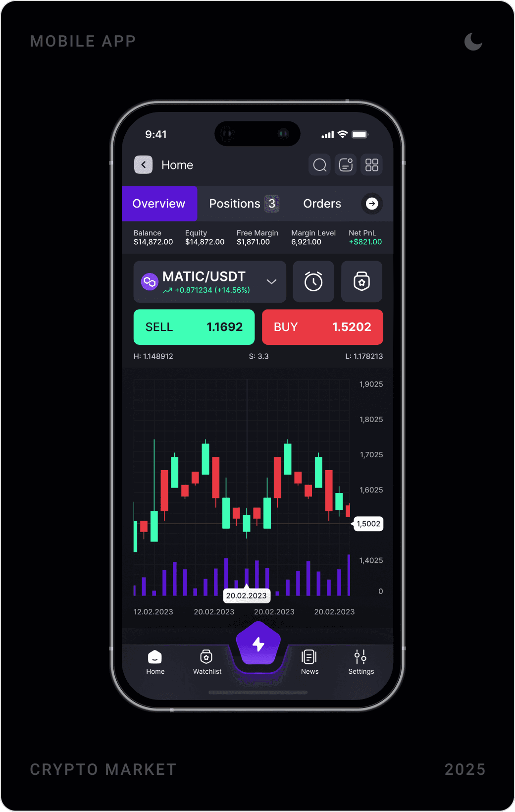 Professional Trading Chart Interface Design