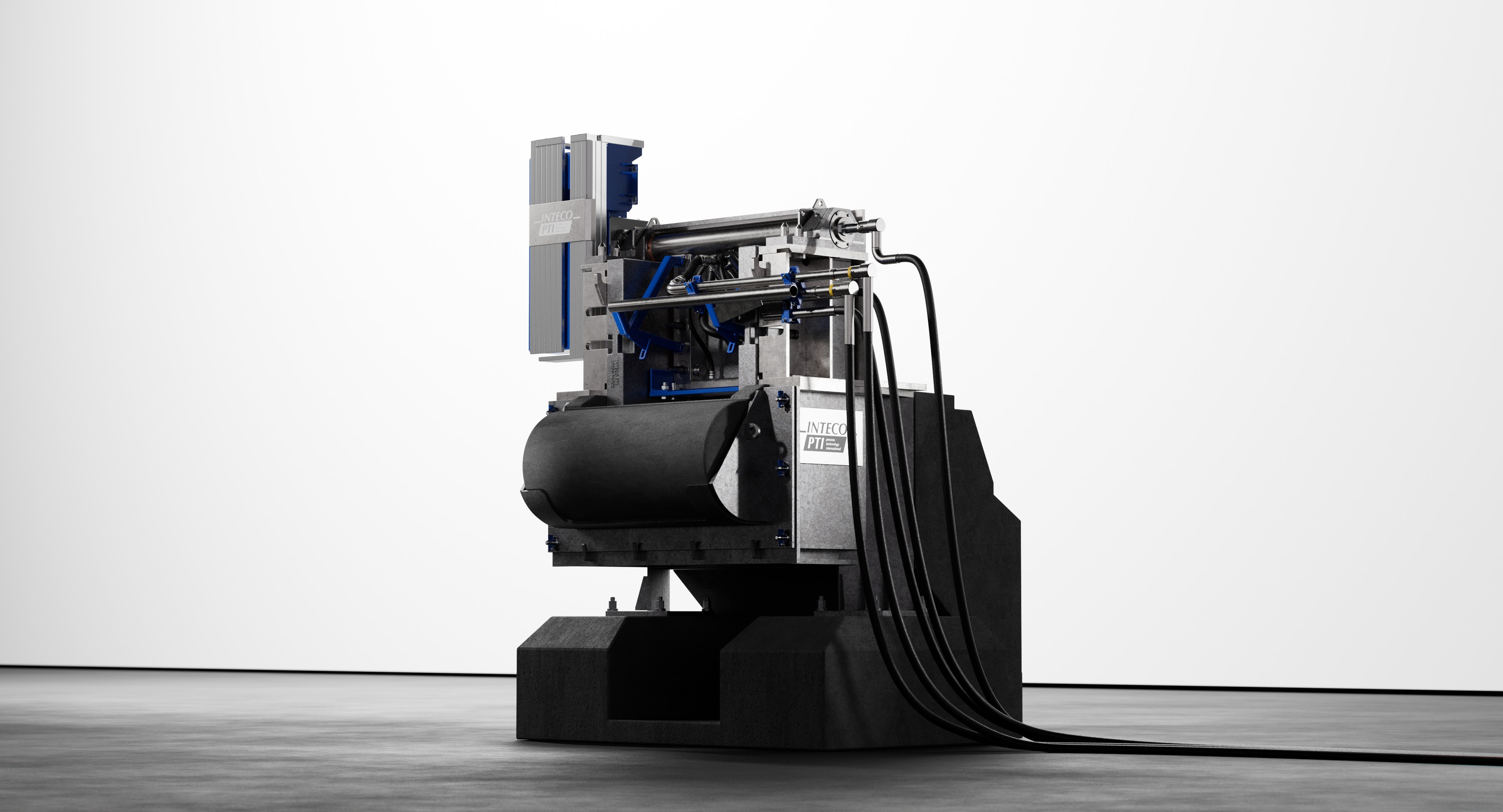 Product visualization of Inteco swing door industrial furnace back view