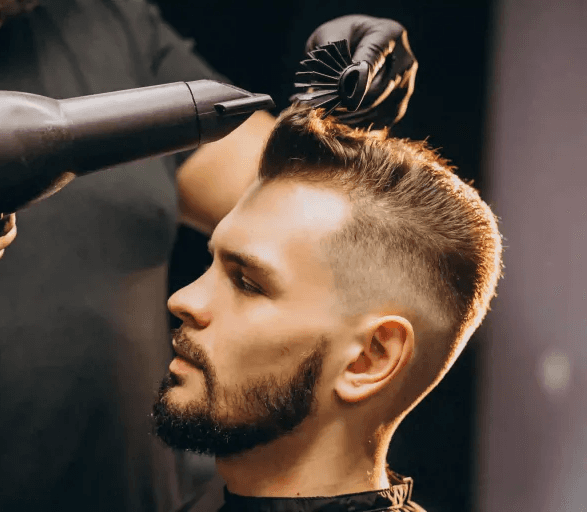 keratin treated hair model