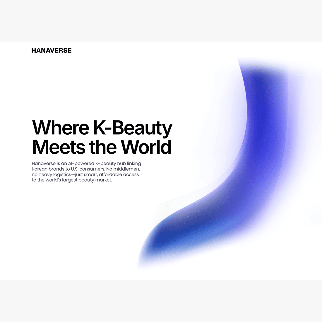 K beauty marketplace landing page - desktop