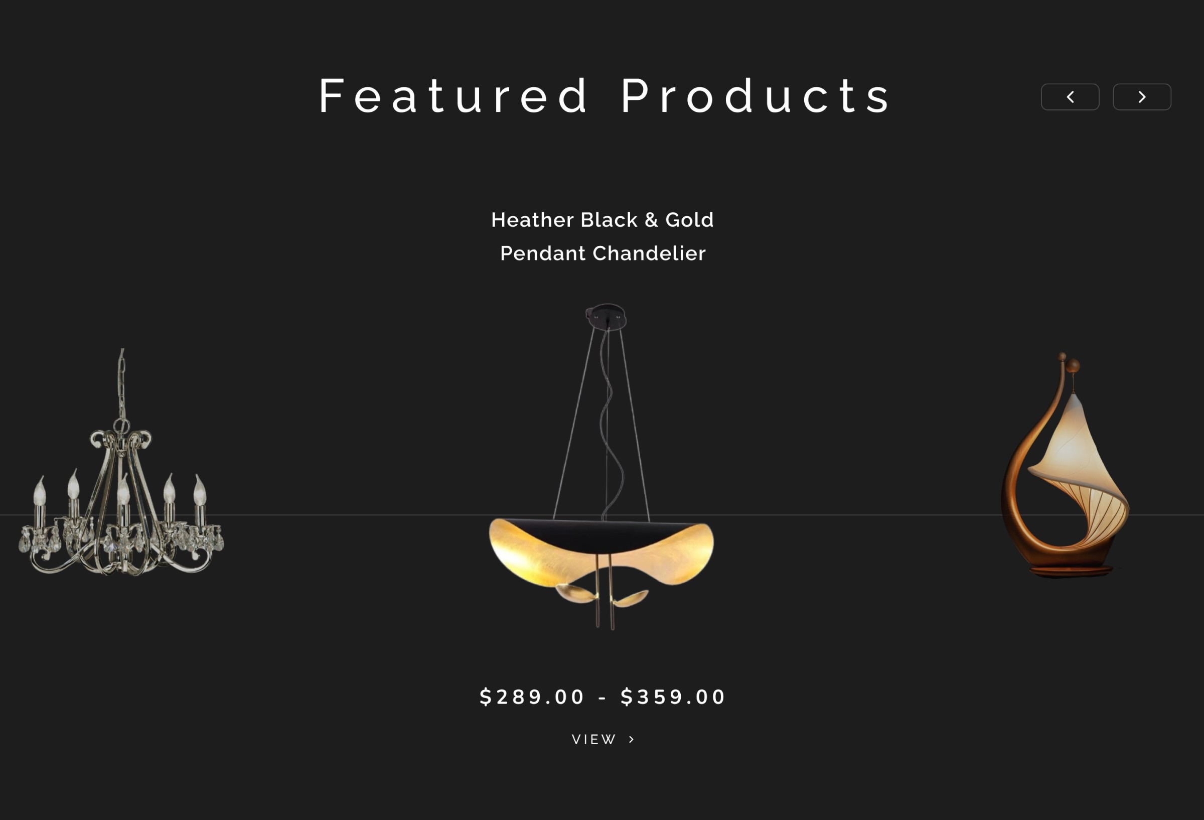 Featured products showcase