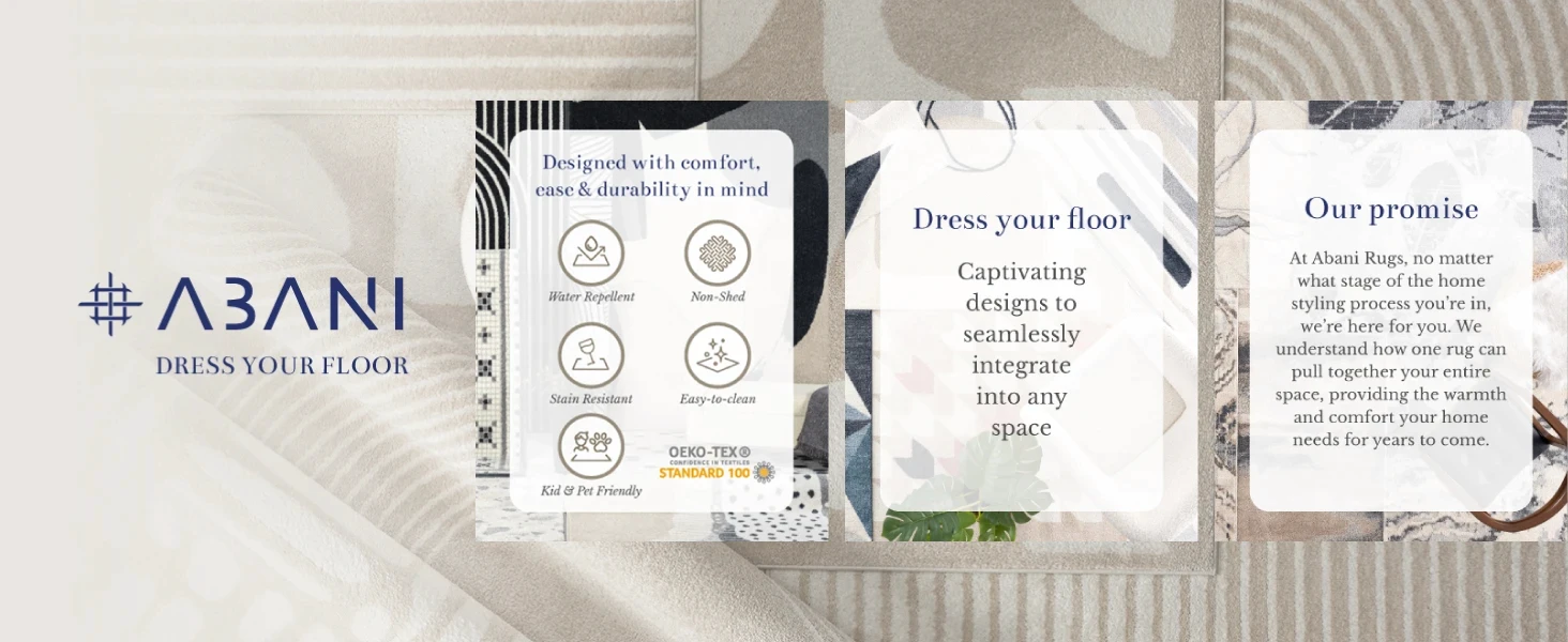 A+ content design layout for Abani rug collection