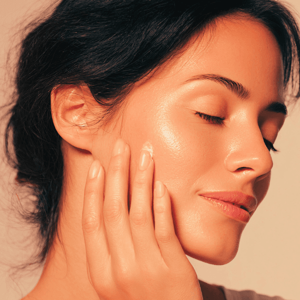 With each treatment, your skin improves with the Red Light Therapy Bed, woman with skin that is improving in color and smoother skin texture