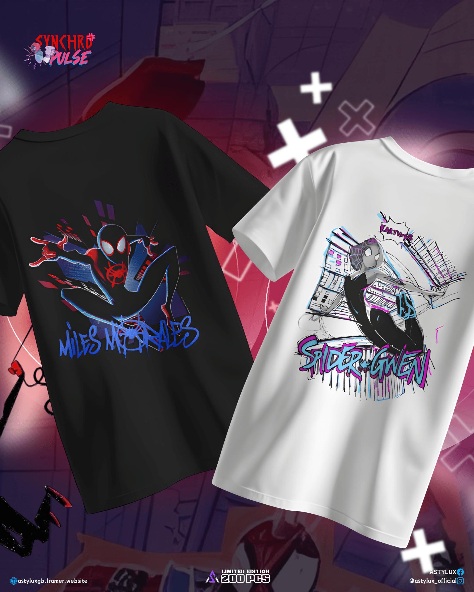 Synchro Pulse / The Multiverse Combo Oversized Tees