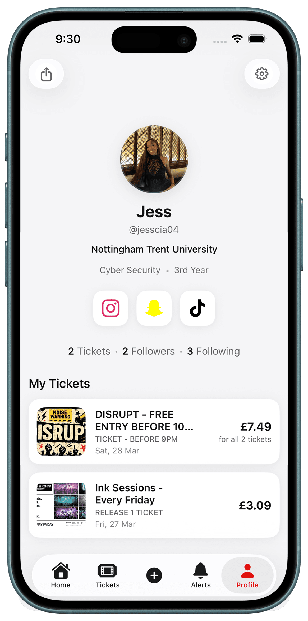 Gold iPhone showing a habit tracker performance screen with journaling and meditation stats, including completion counts and 30-minute durations, on a clean white background.
