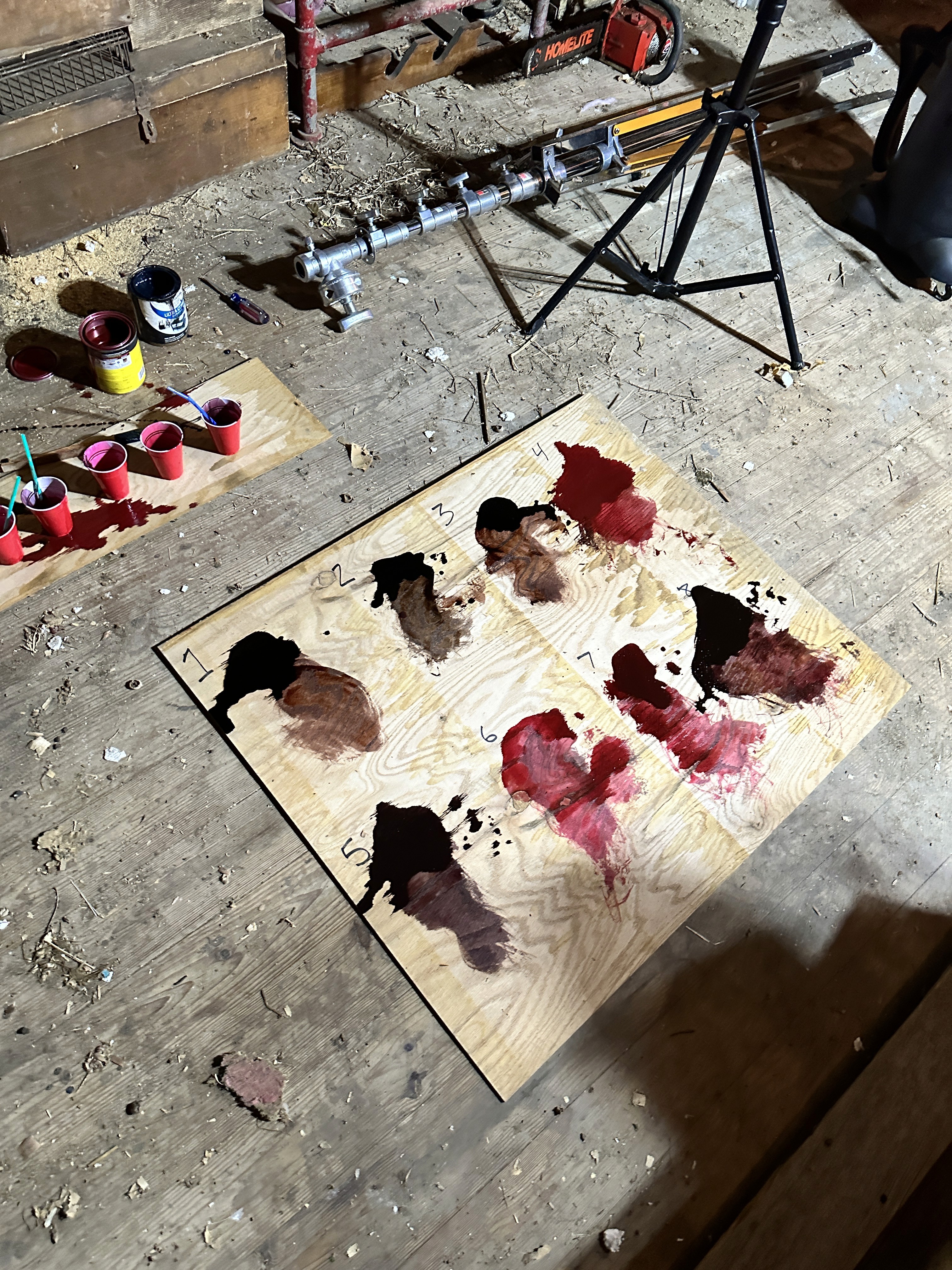 Blood Shine behind the scenes set photograph 1