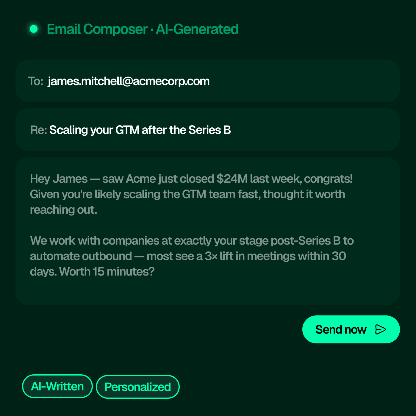 Software UI, Email Outreach
