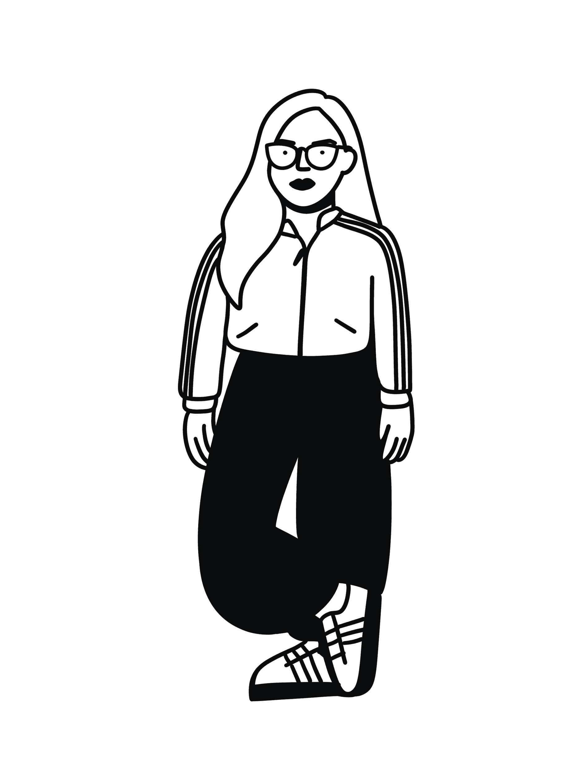 Smiling blonde woman with freckles in a white shirt, arms crossed, minimalist studio portrait.