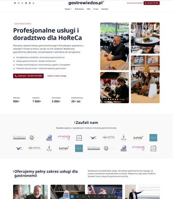 Strona Usługi GastroWiedza