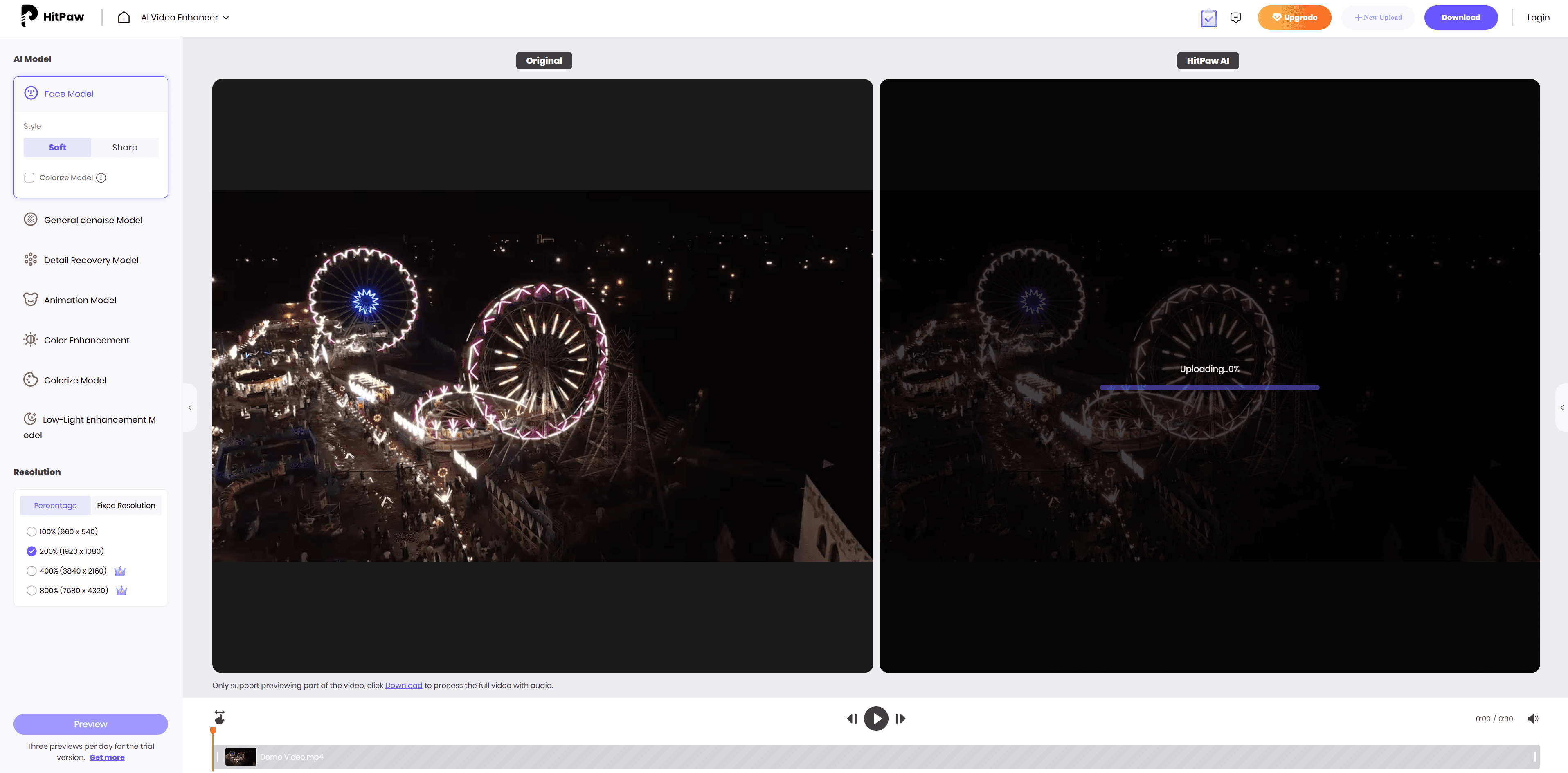 Using HitPaw Video Enhancer