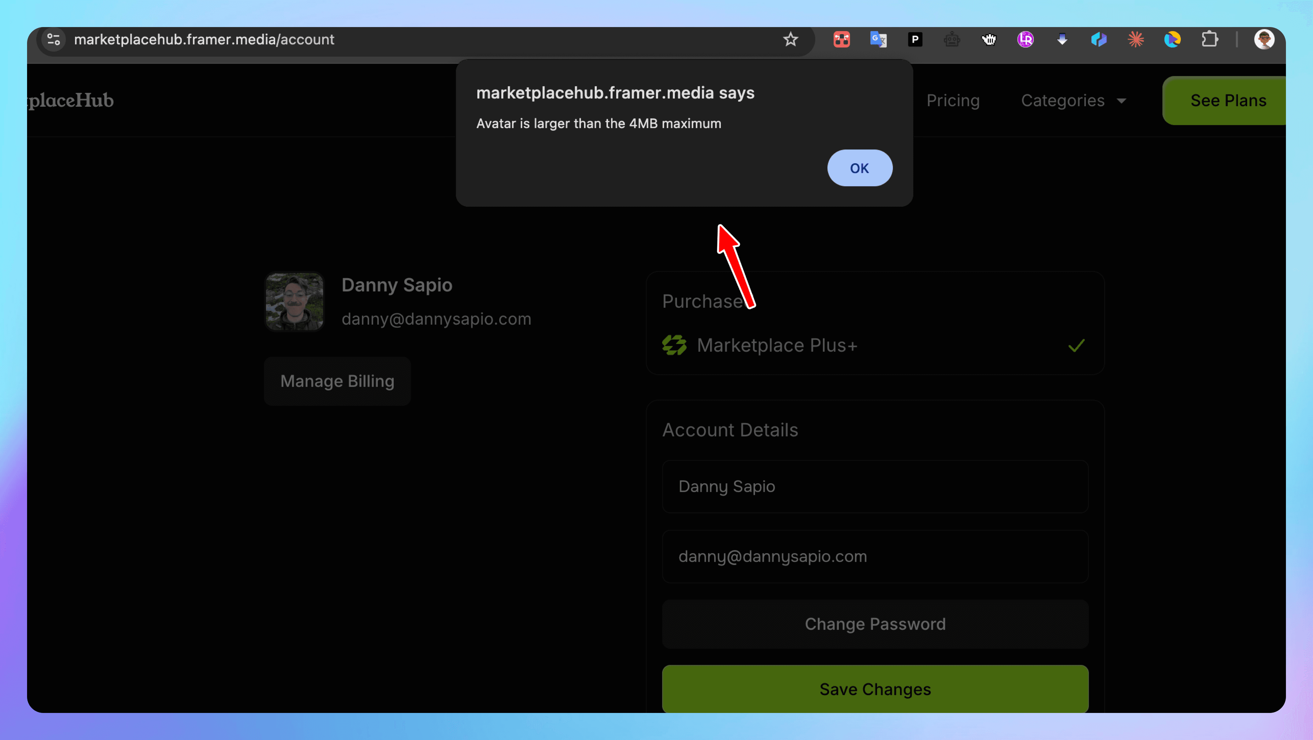 Improved profile photo error handling