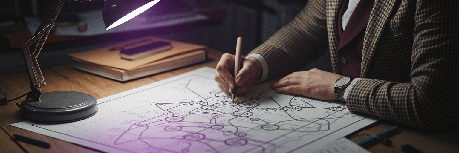 Cartographer drawing a detailed customer journey map.