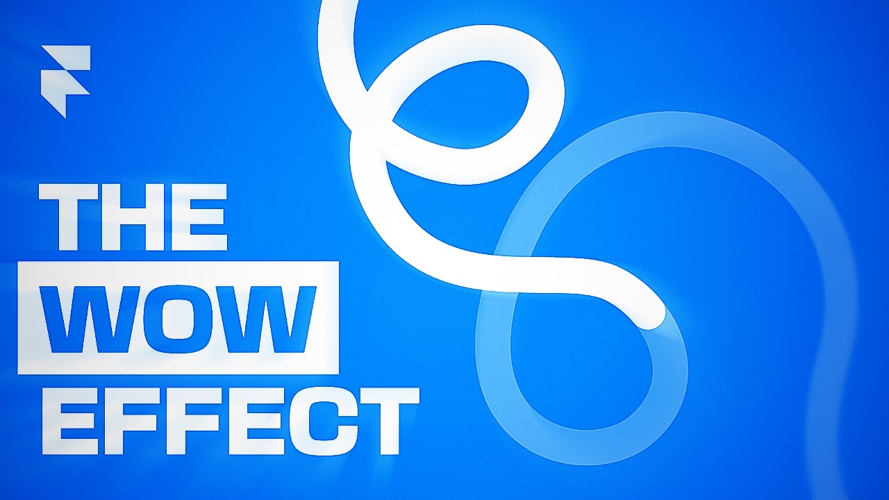 The wow effect Framer video thumbnail with blue design