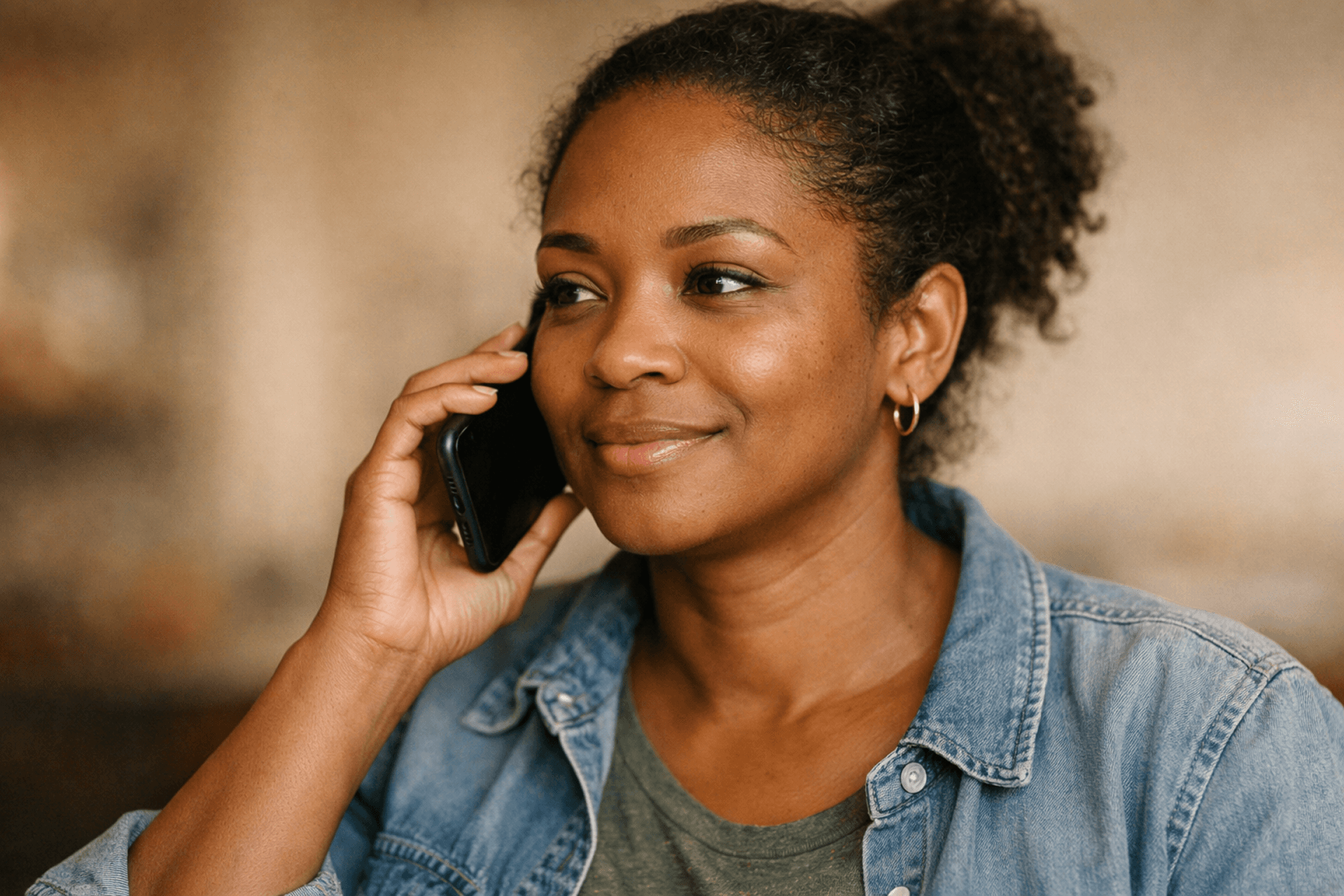 Credit union member using CU*NorthWest CBX voice banking service on mobile phone