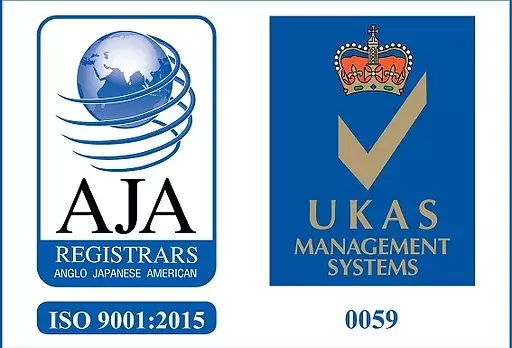 AJA ISO 9001:2015 certification mark
