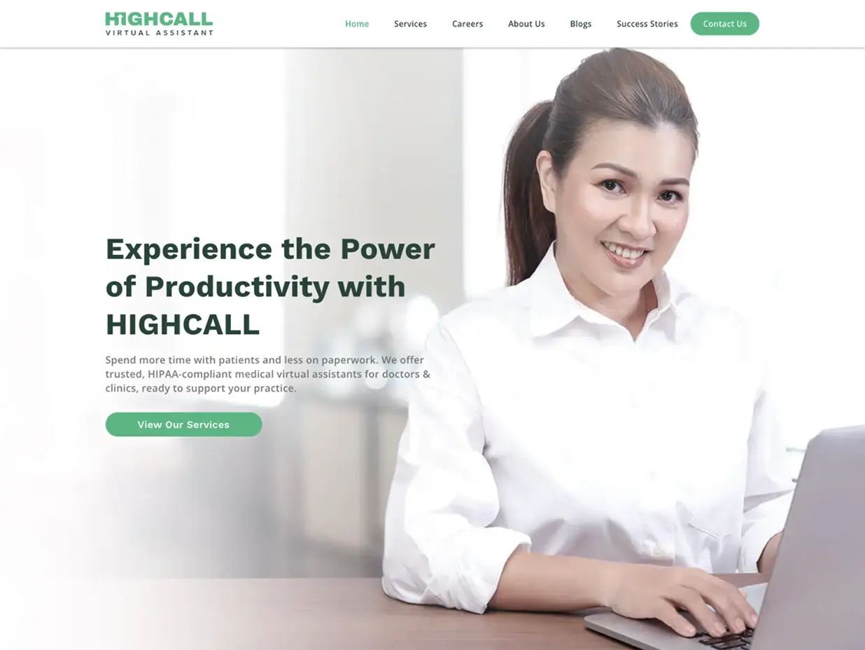 Client website homepage before Fourge Studio's redesign, project 2
