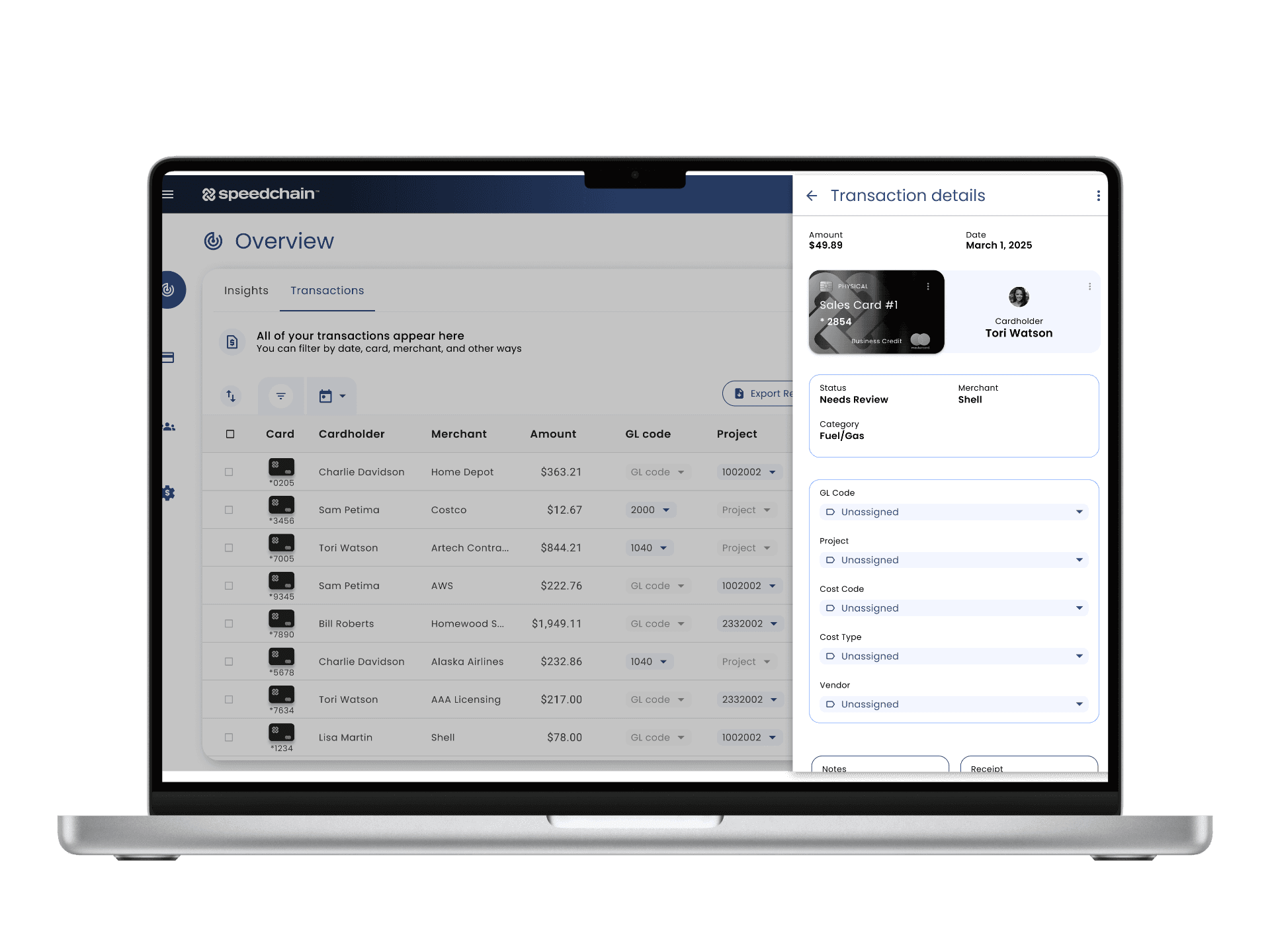 laptop with the speechain platform