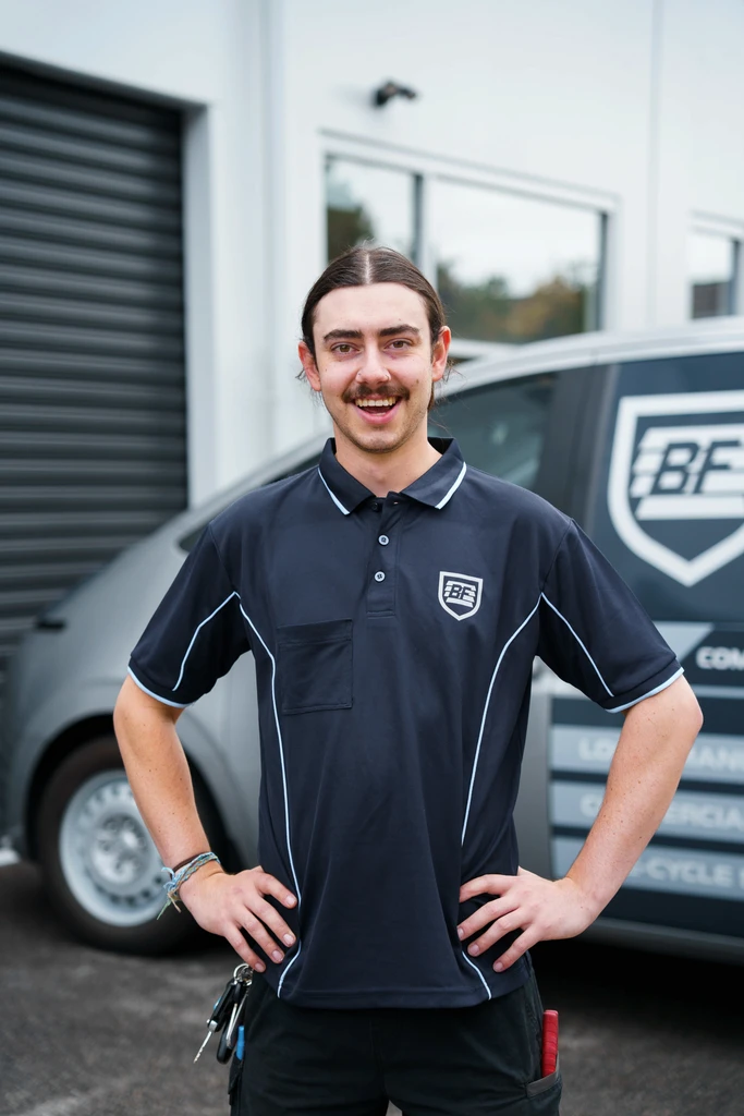 Jordan Rowley, Lead Installer at Blind Force, professional headshot