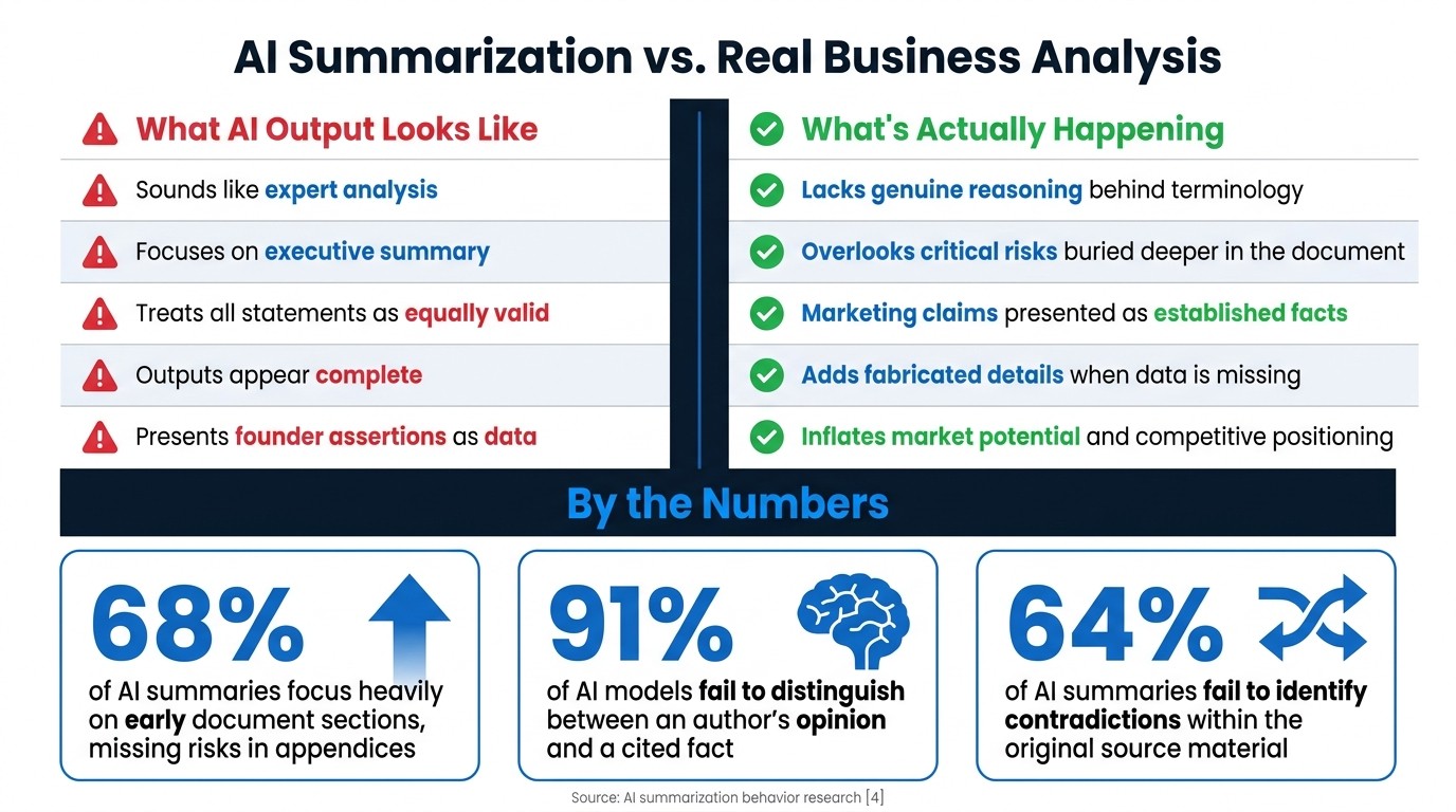 AI Summarization vs. Real Analysis: Key Behaviors & Stats