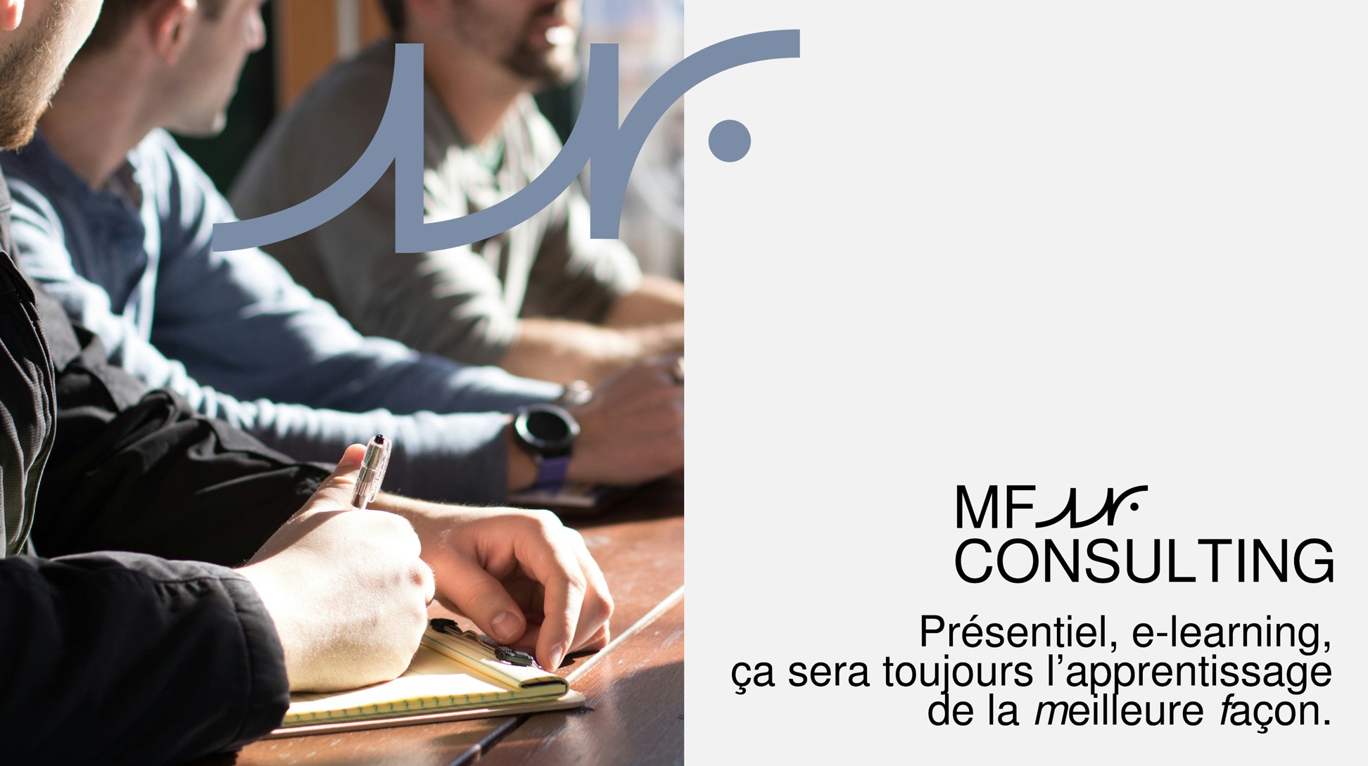 Présentiel, e-learning, ça sera toujours l'apprentissage de la meilleure façon. + photo d'étudiants.