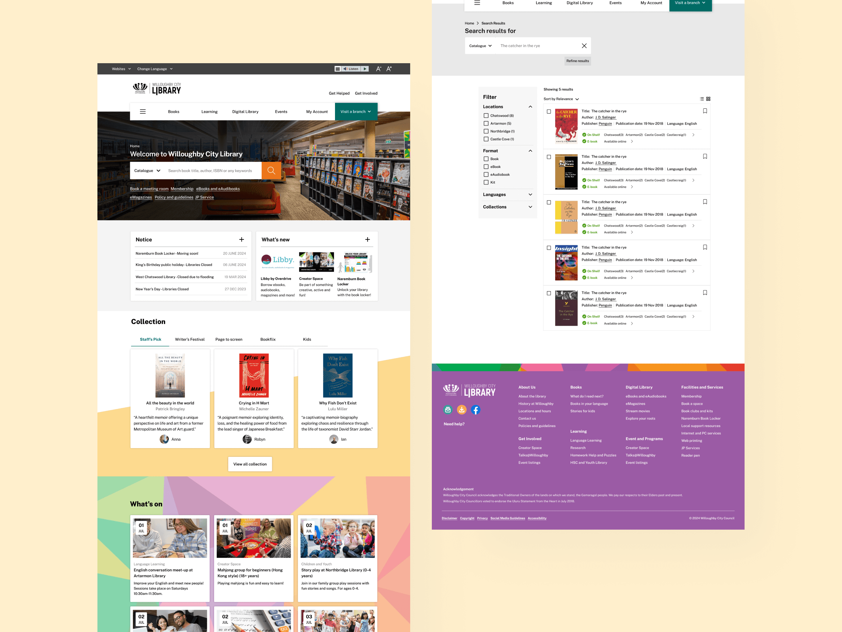 Screenshot of the Library website redesign Project linking to the project details page.