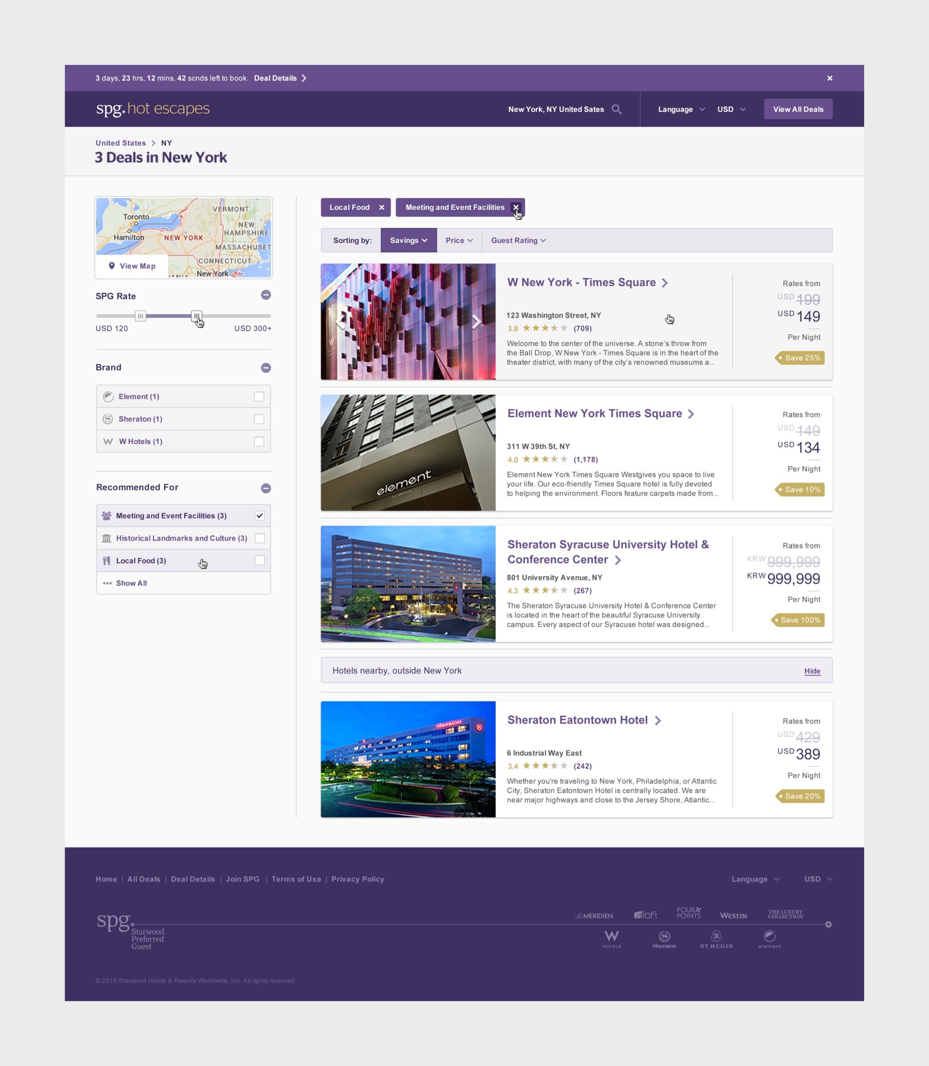 Search results - list view (desktop).
