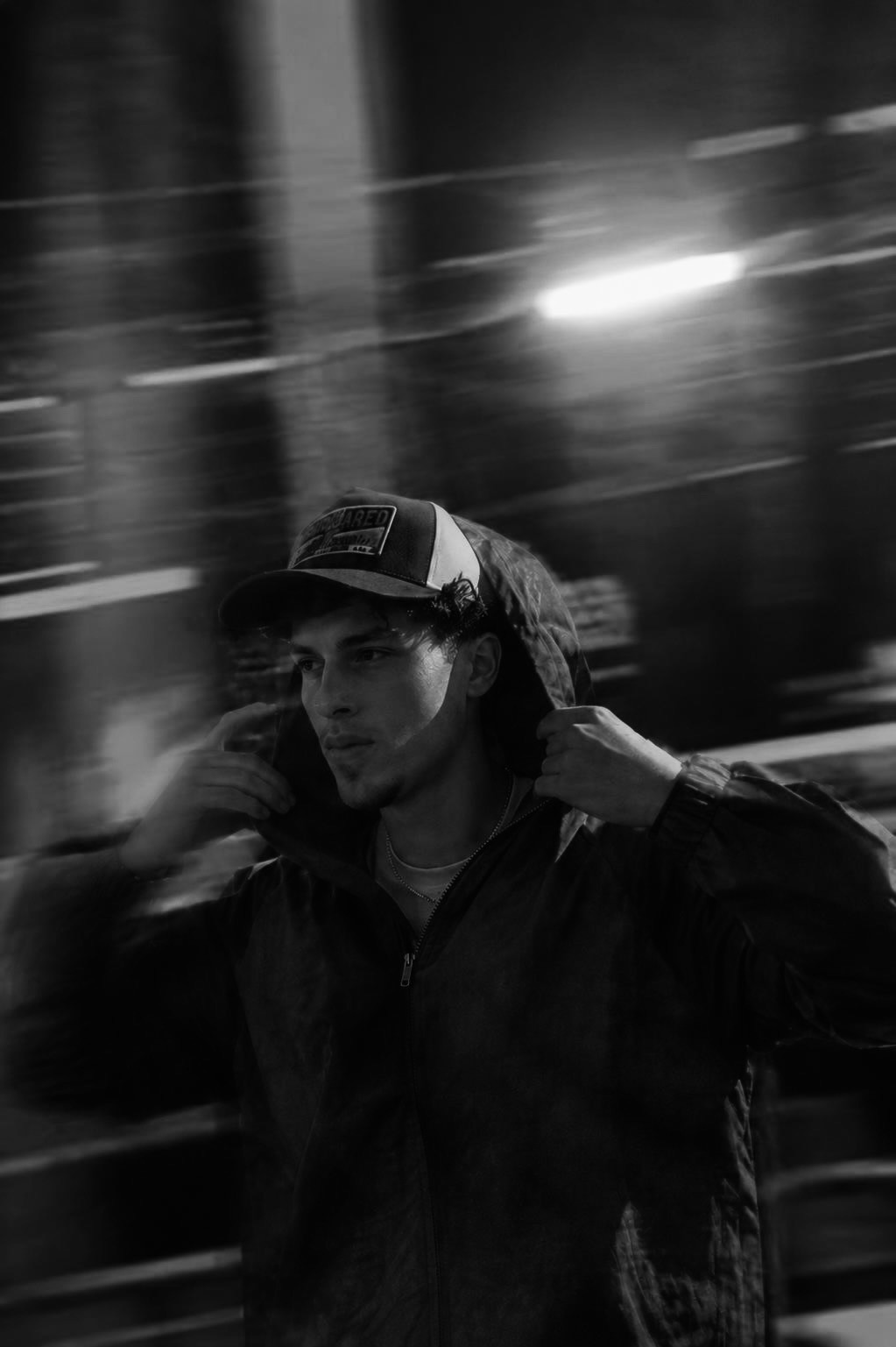 CHITO in a black-and-white artist portrait