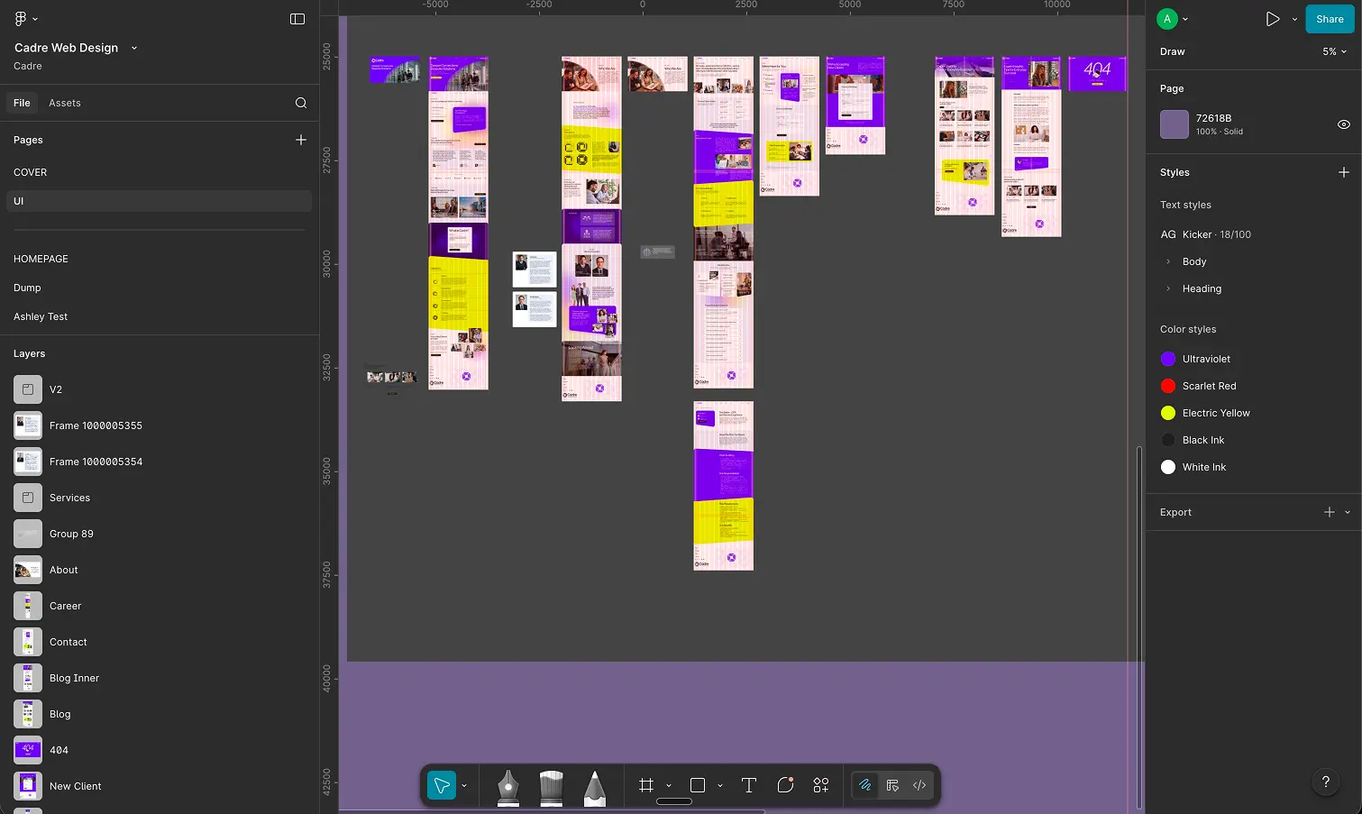 A screenshot of the design from Figma