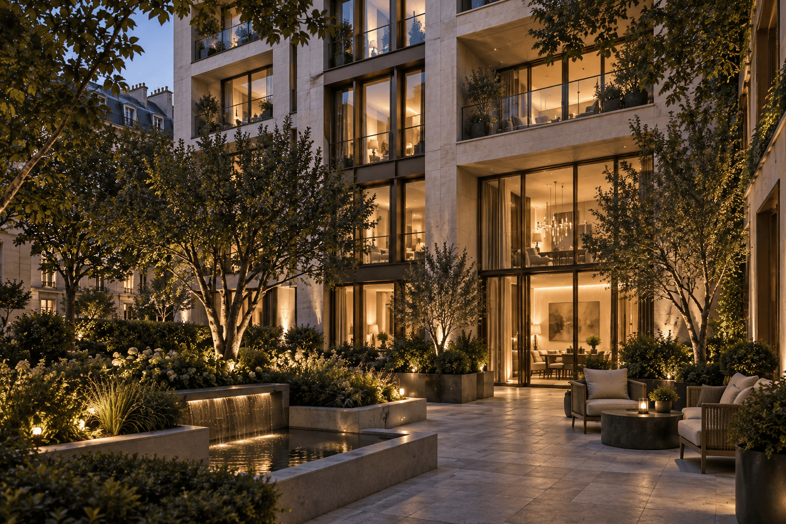 Urban residence courtyard