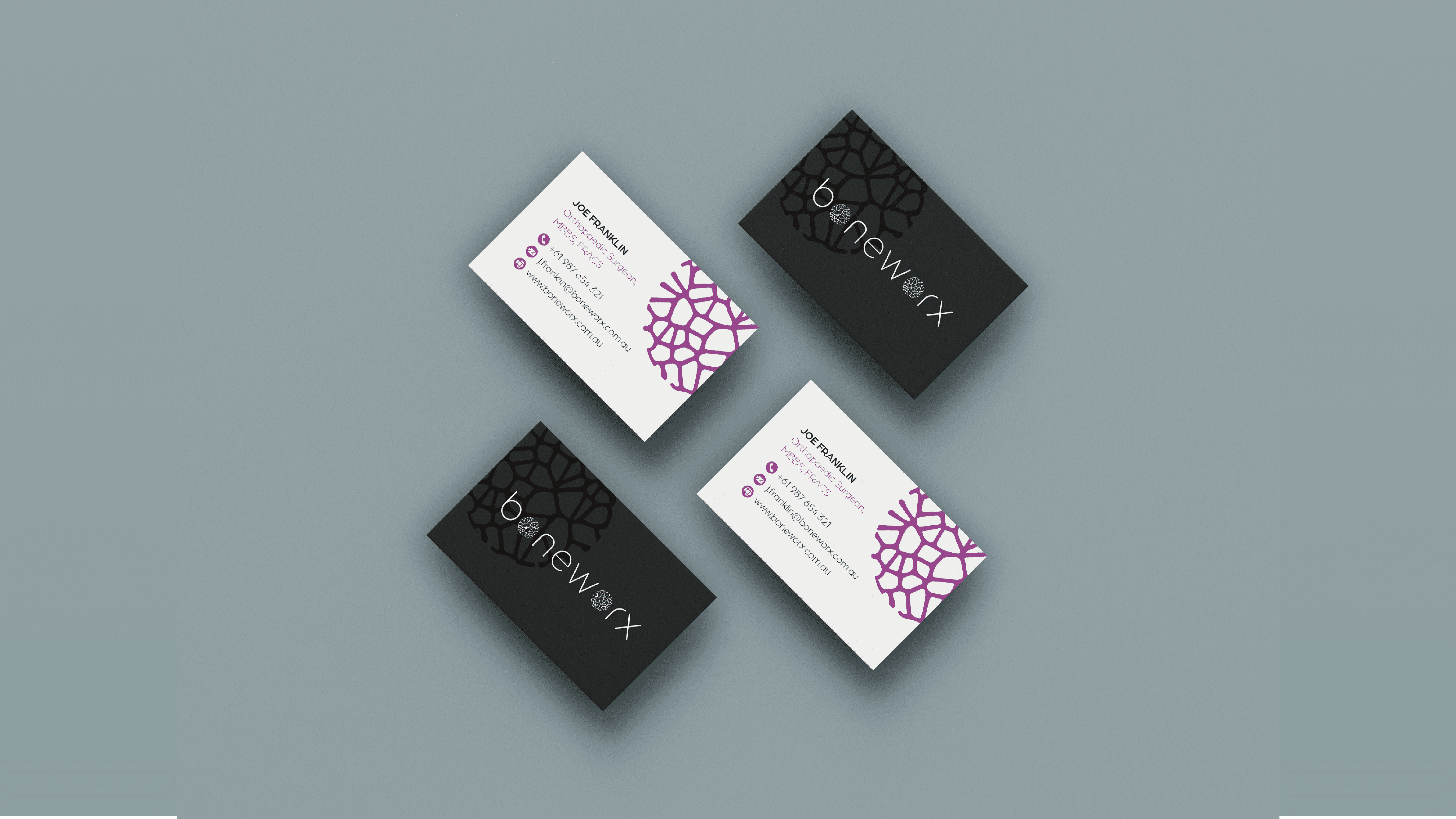 Visitenkartendesign für ein Medizintechnikunternehmen