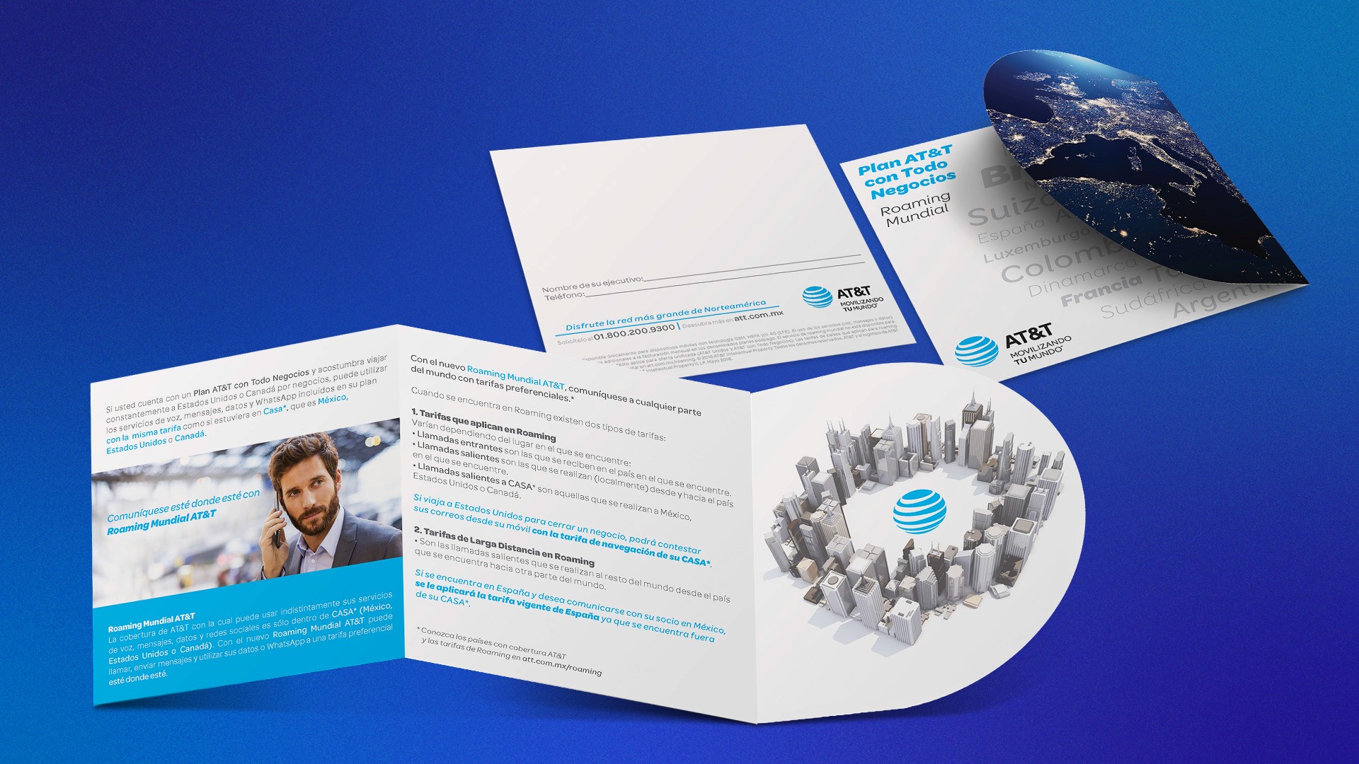 AT&T, featuring lifestyle photography focused on human connectivity and brand joy.