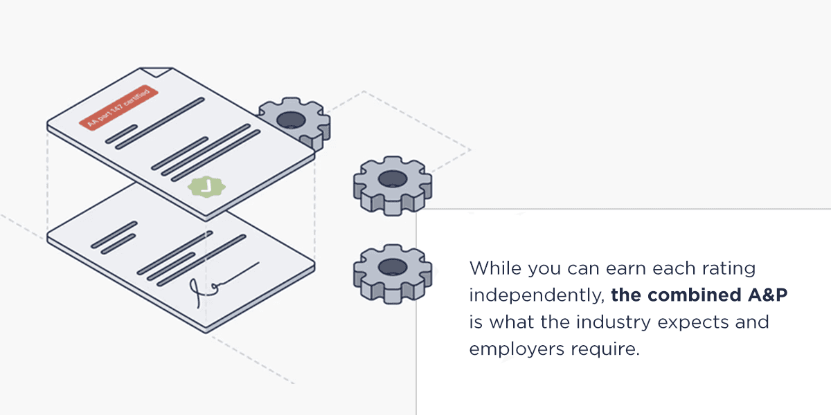 Combined A&P exam is what most employers require