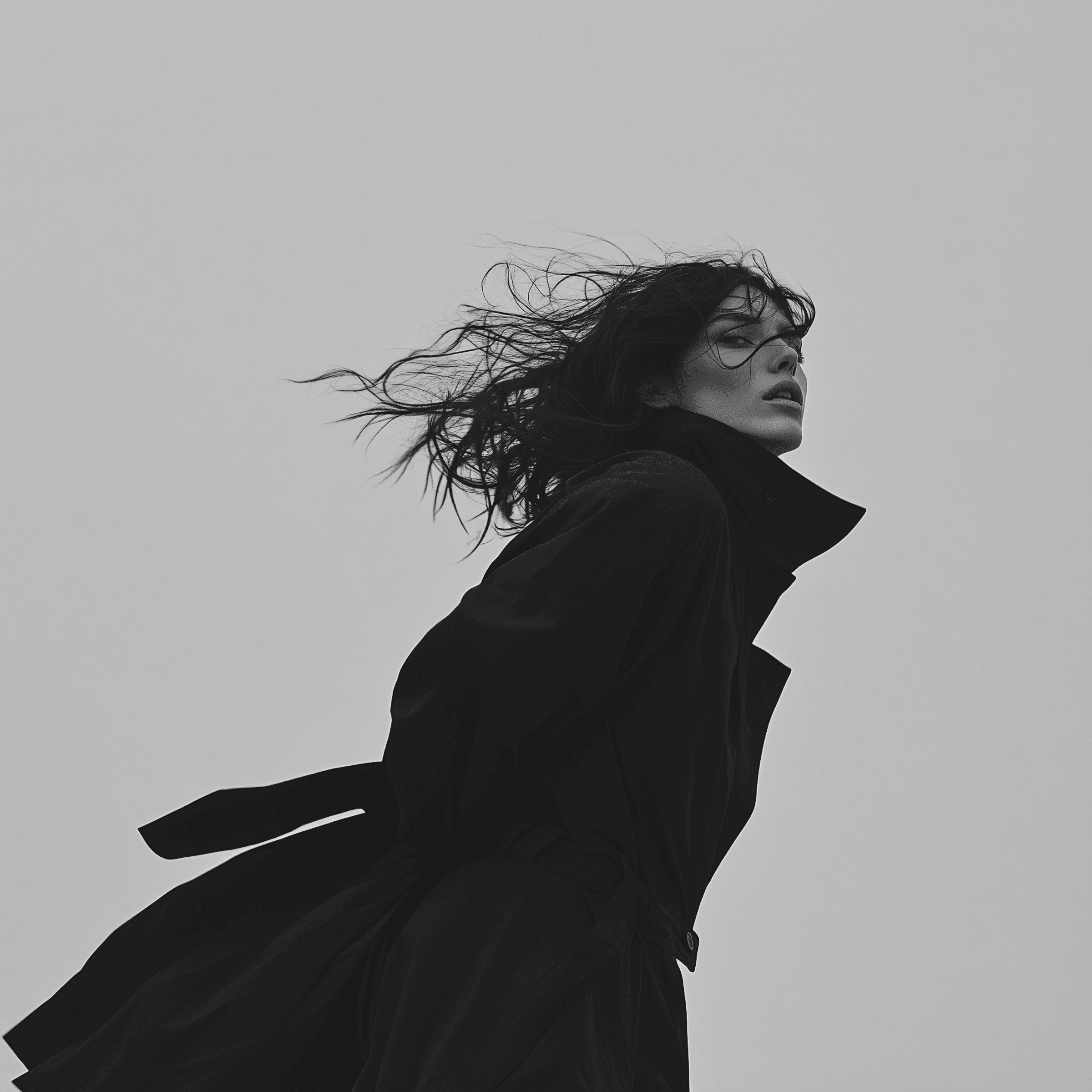 Black and white Visual of a woman portait