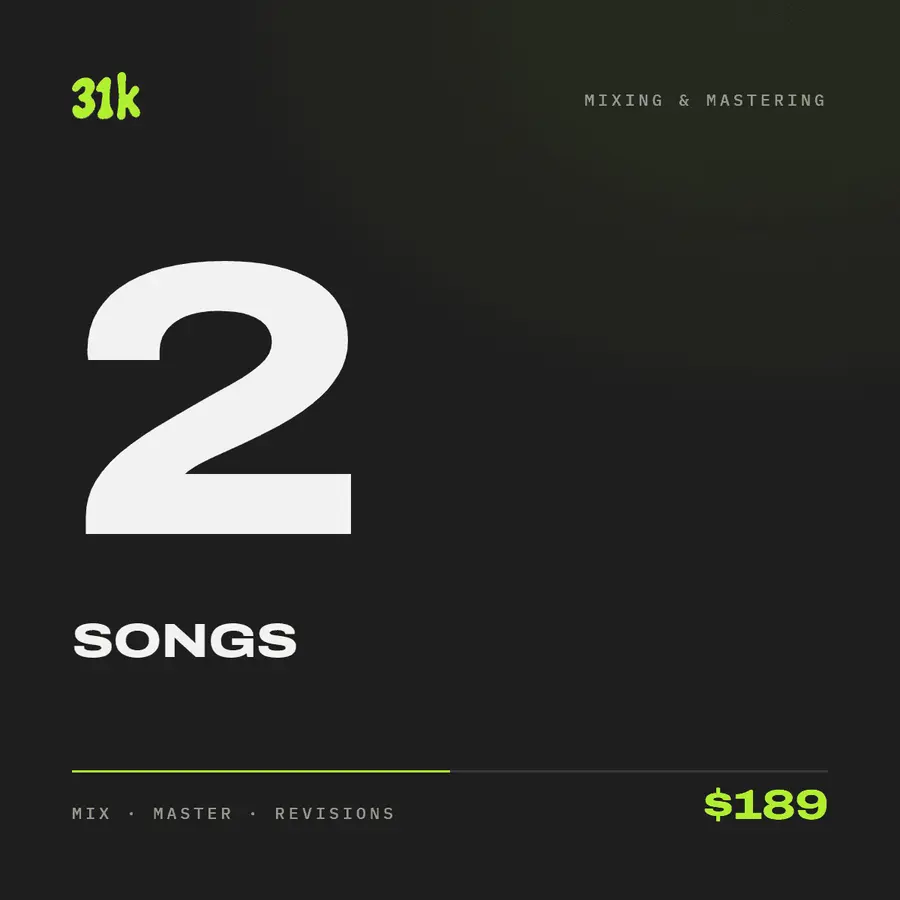 Mixing & Mastering – 2 Songs