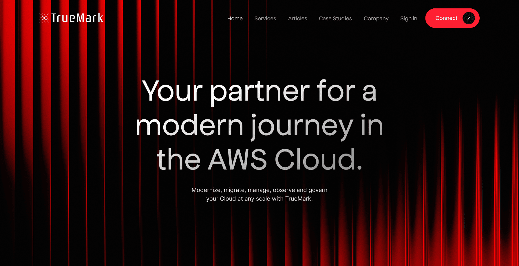 Hero Section of my web design portfolio