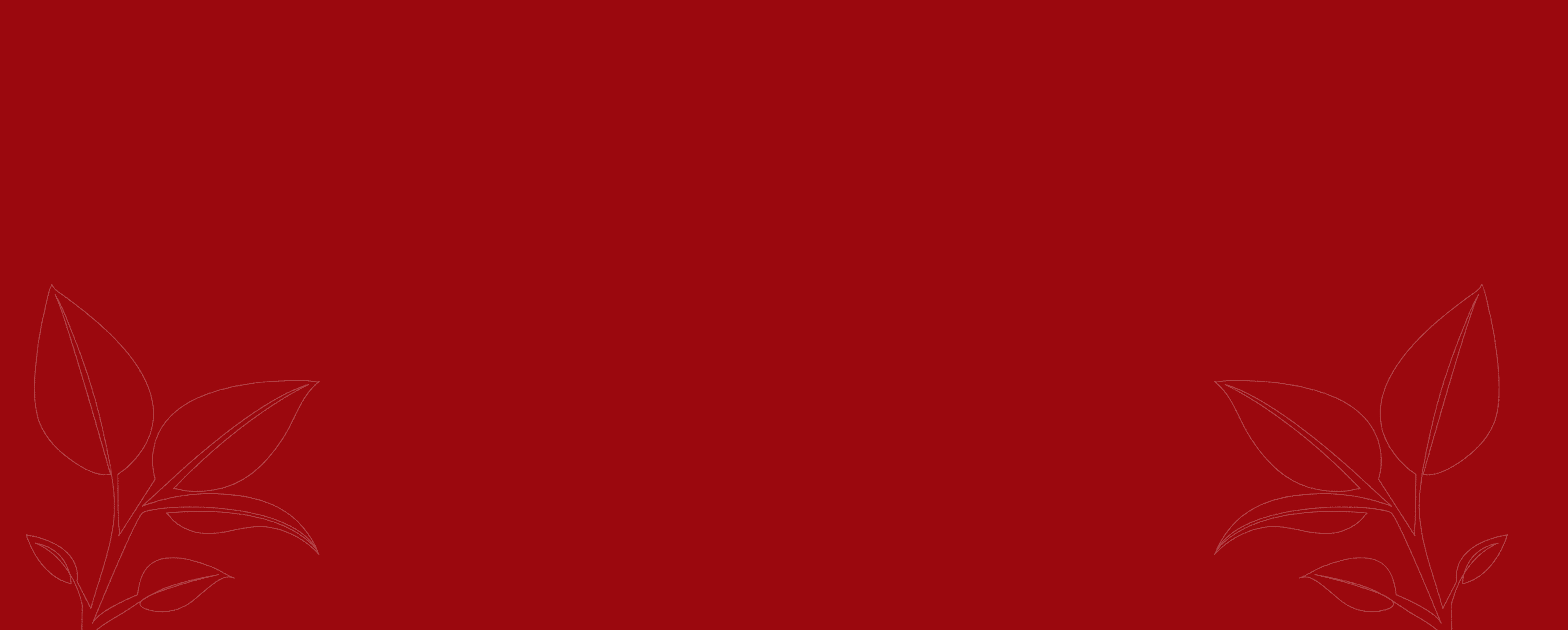 Red background with delicate leaf design on corners. Modern, elegant graphic for website header or decoration.