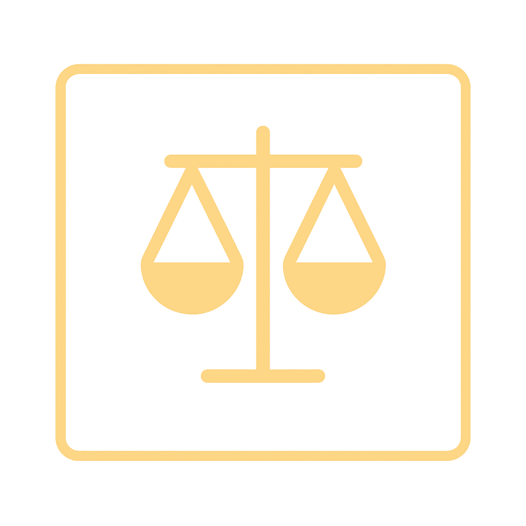 icone dourado balança da justiça