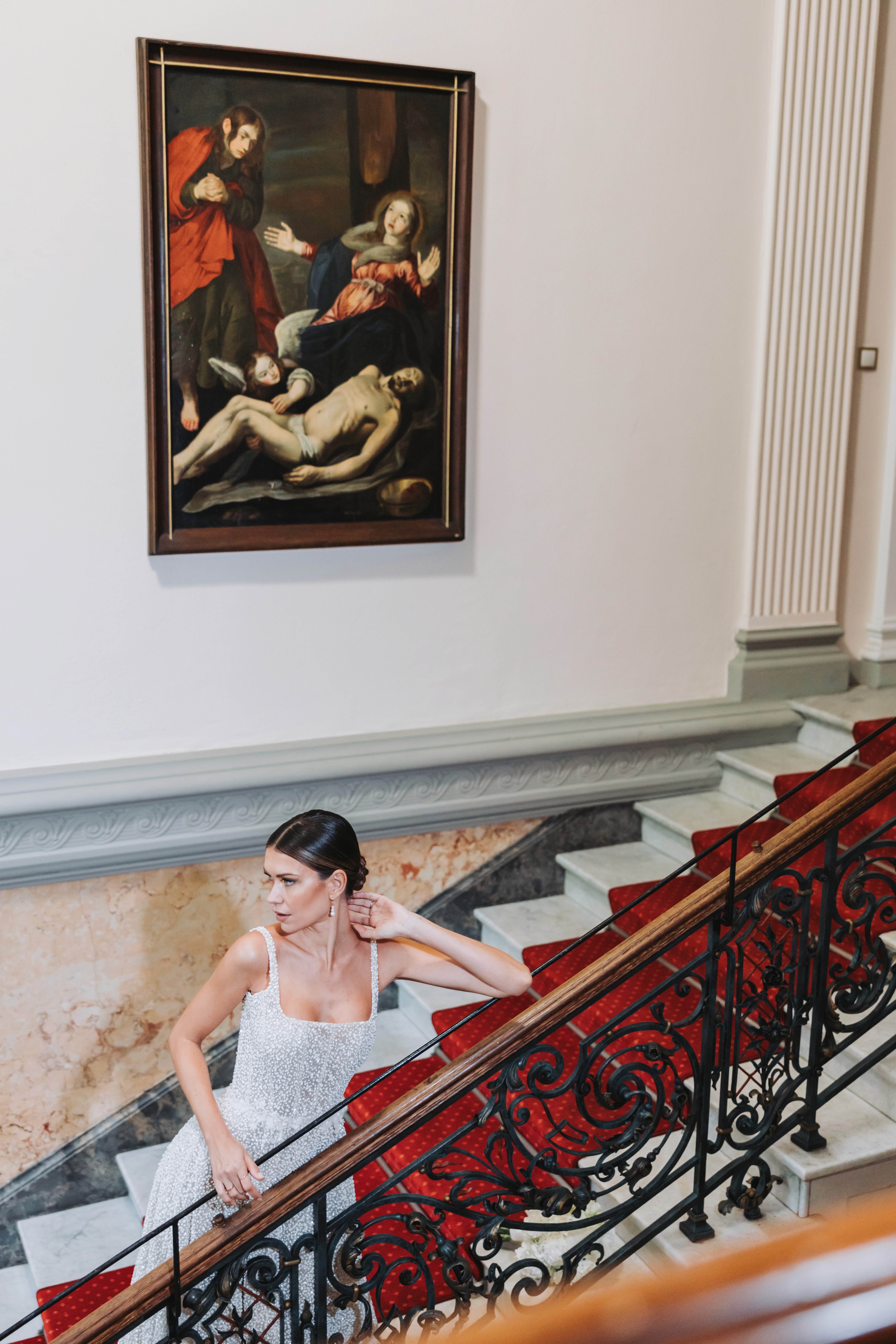 Stylish model in crowd