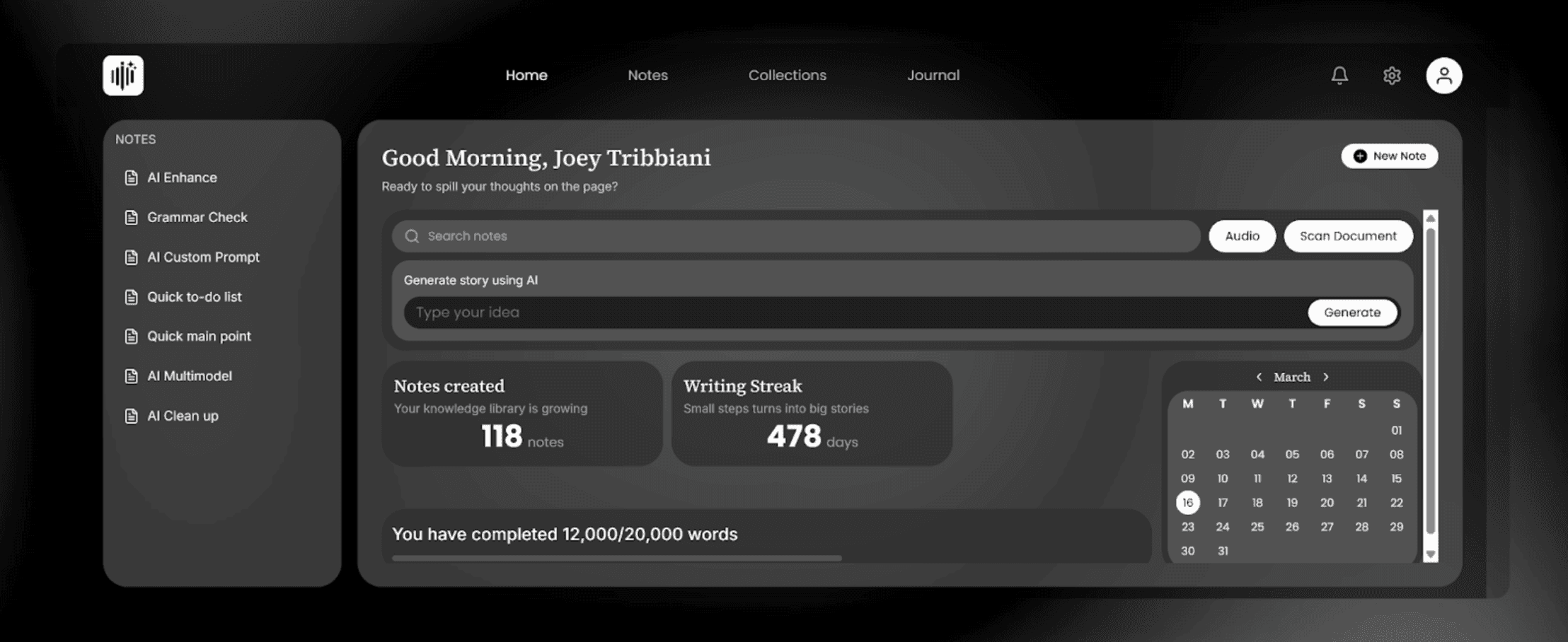 VoiceToNotes screenshot