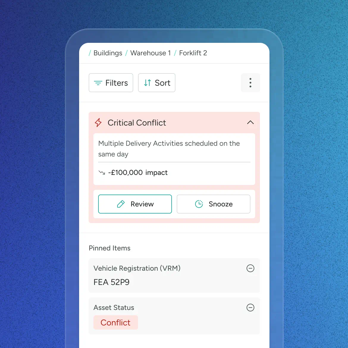 Information panel conflict detection