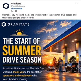 LinkedIn post: The start of summer drive season
