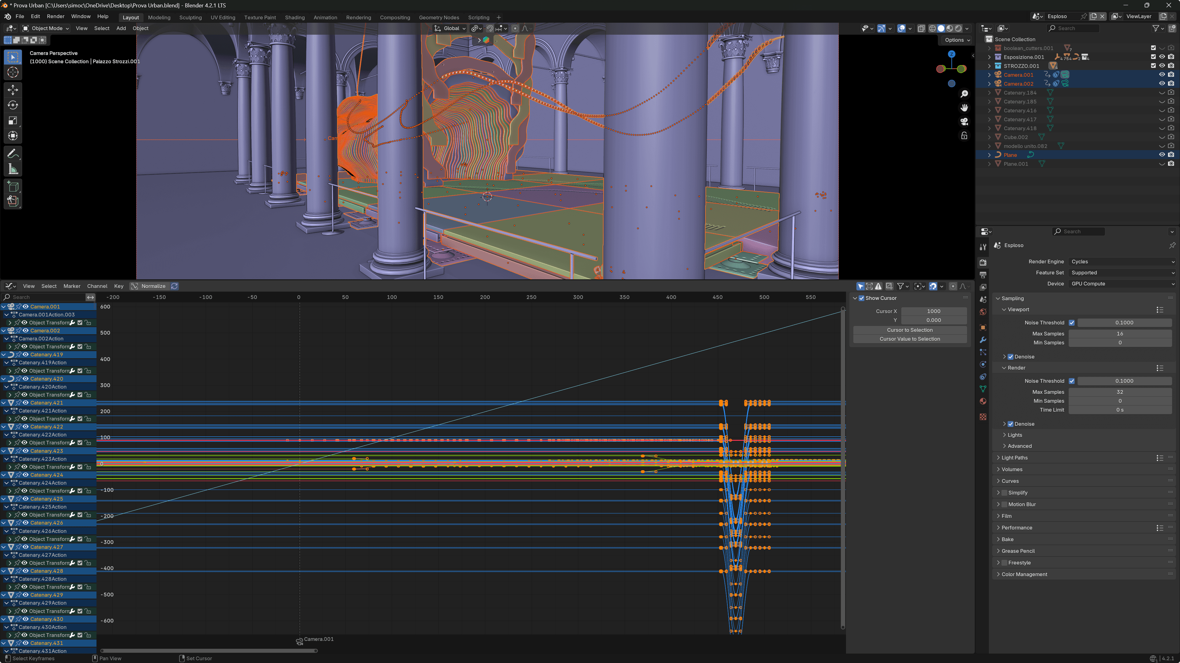 Two filmmakers operate a large camera on a dimly lit set. One wears headphones, both focused, suggesting a serious, creative atmosphere.