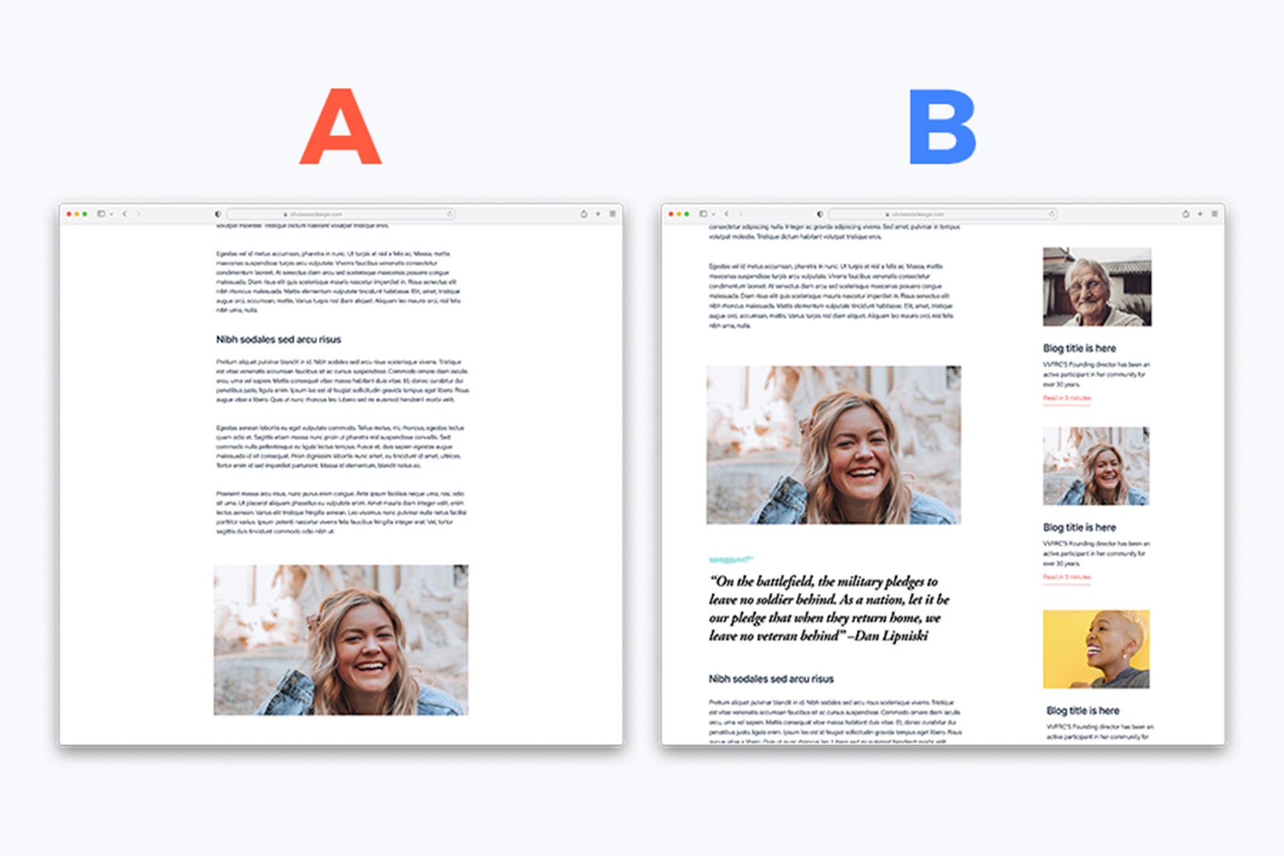 CRO strategy and A/B testing services by Olivia Ross