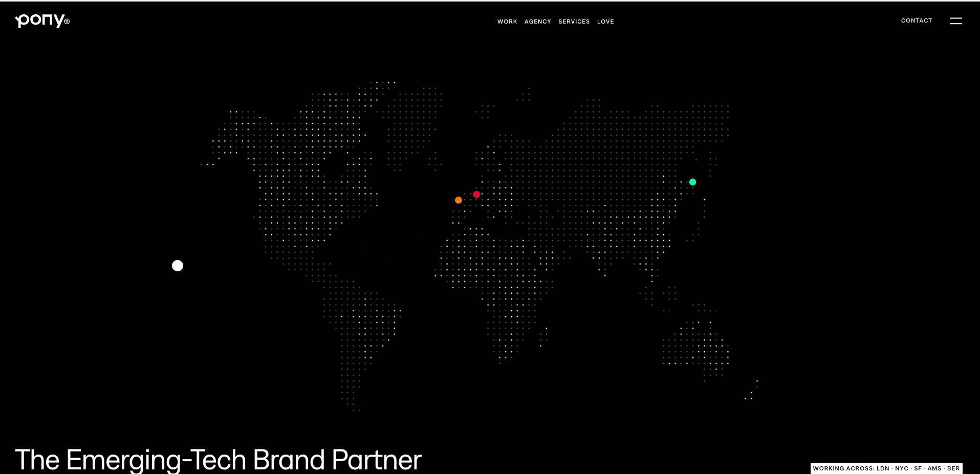Pony Studio SaaS brand and website design agency homepage