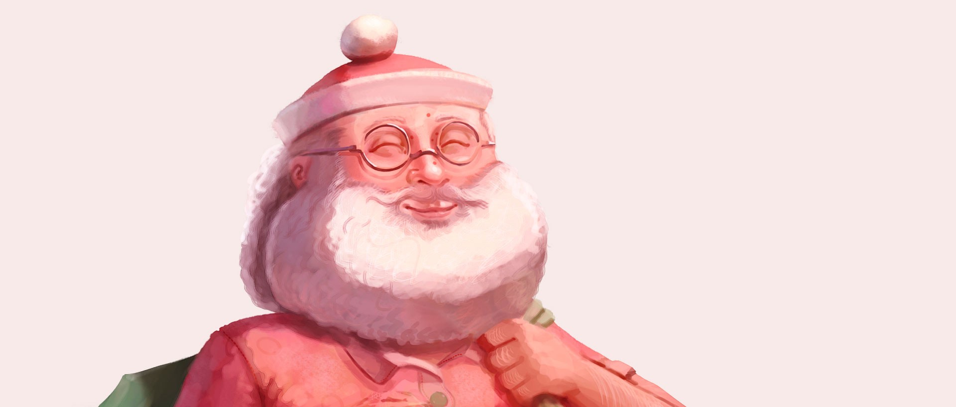 Portrait of the 2018 Santa Austral smiling in round glasses and a summer uniform.