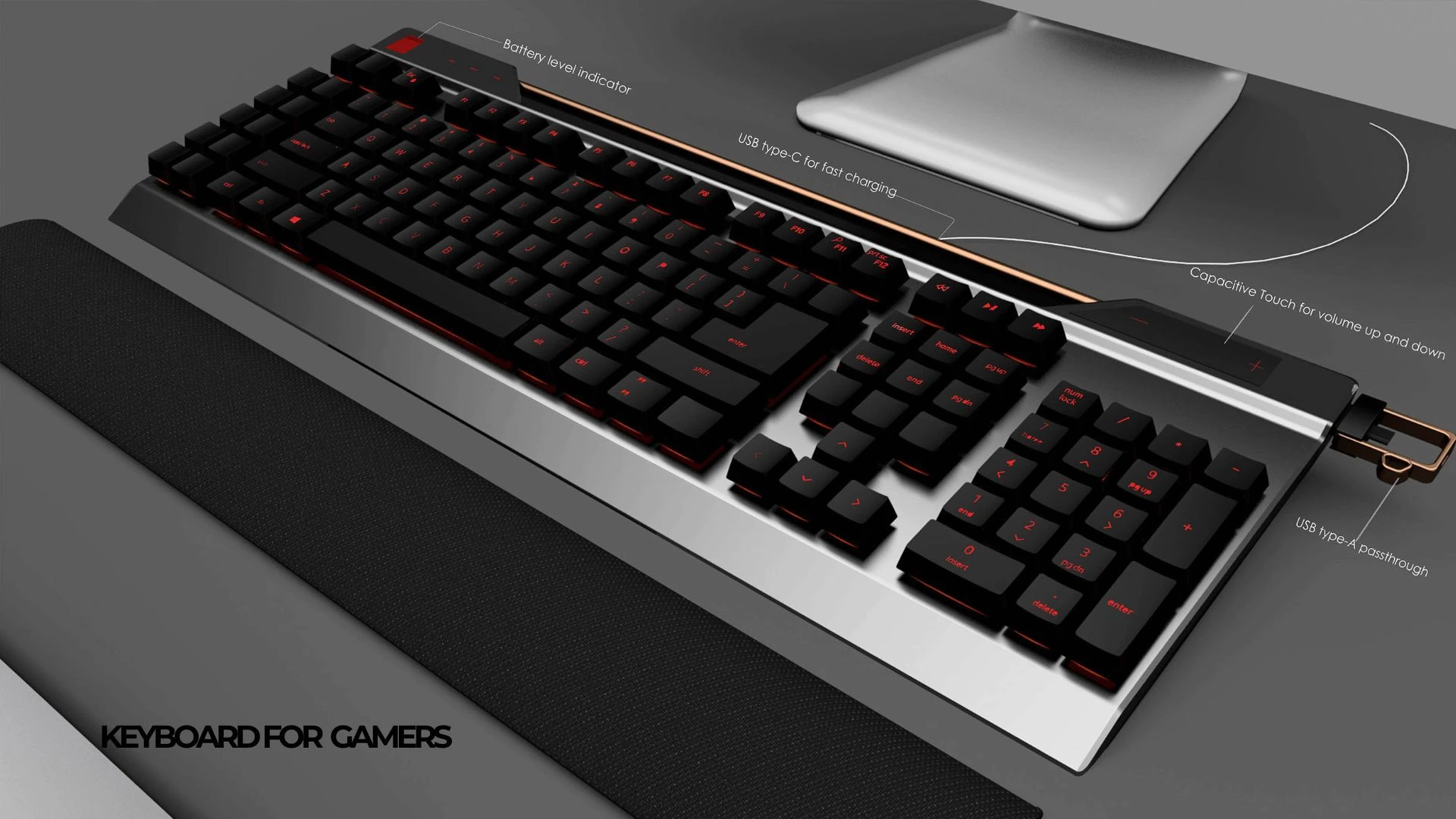 TVS Electronics gaming keyboard designed by AYA Design Studios
