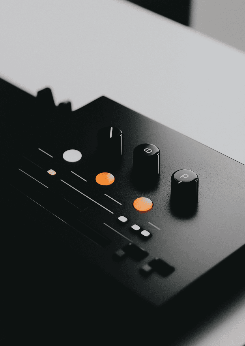 minimal audio knobs and sliders