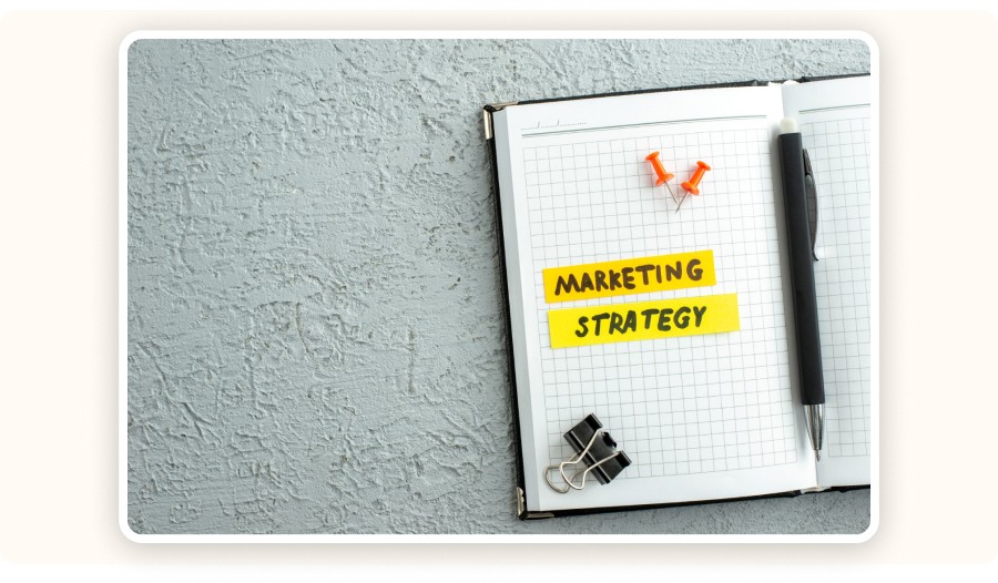 the words “Marketing Strategy”