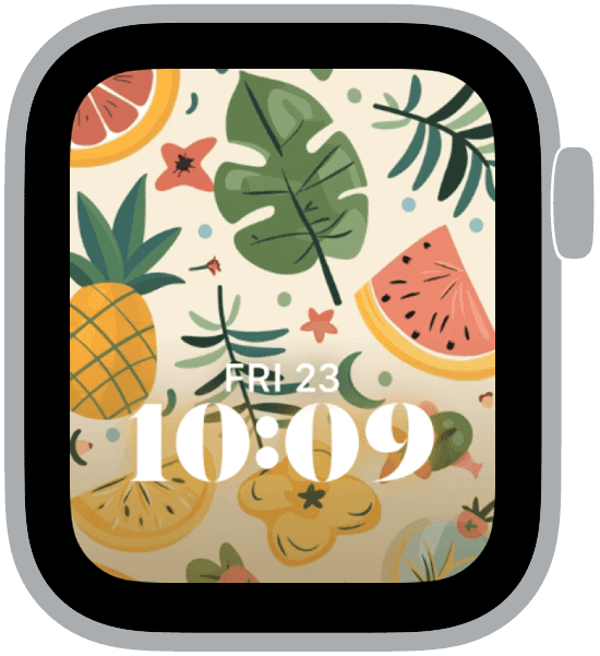 an apple watch face from the summer patterns 2024 collection