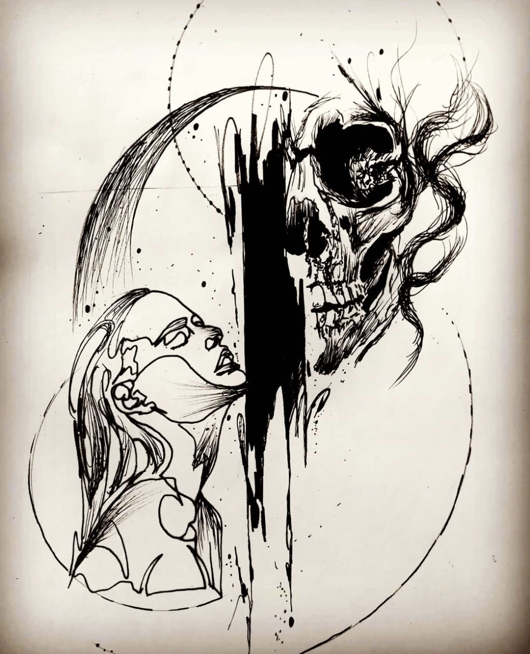 illustration creative noir dessin